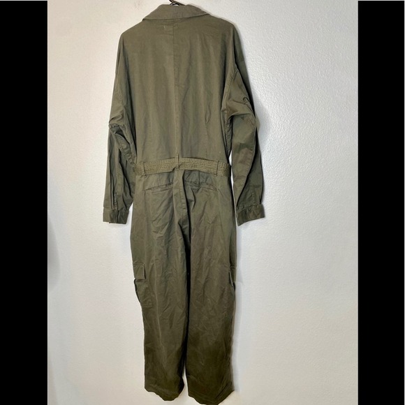 Good American FemFlight Hunter Green Long Sleeve Jumpsuit - Picture 6 of 11